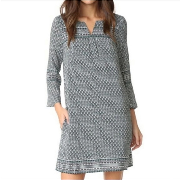 LAST CHANCE - Madewell Starland Bell Sleeve Silk Dress - Picture 1 of 10